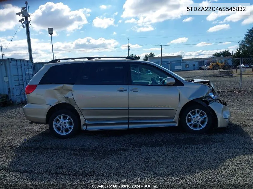 2006 Toyota Sienna VIN: 5TDZA22C46S546832 Lot: 40375168