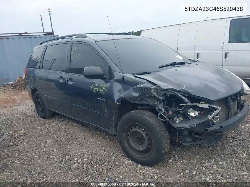 5TDZA23C46S520438 2006 Toyota Sienna Ce/Le