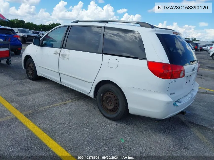 5TDZA23C16S390120 2006 Toyota Sienna Le