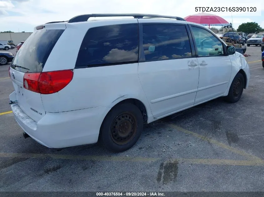 5TDZA23C16S390120 2006 Toyota Sienna Le