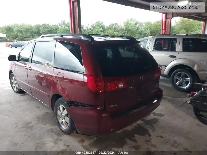 2006 Toyota Sienna Le VIN: 5TDZA23C26S552501 Lot: 40382697