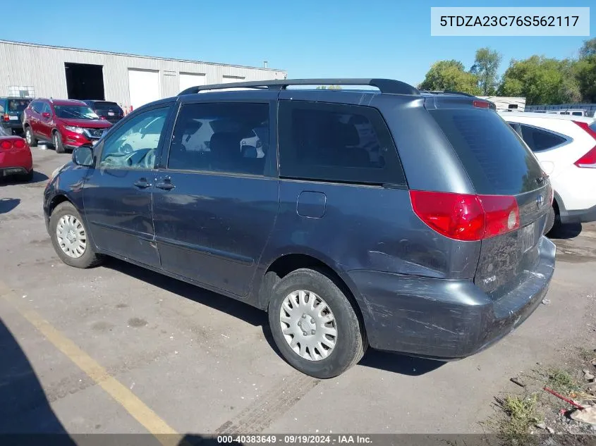 5TDZA23C76S562117 2006 Toyota Sienna Ce