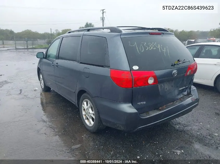 2006 Toyota Sienna Xle VIN: 5TDZA22C86S439623 Lot: 40388441