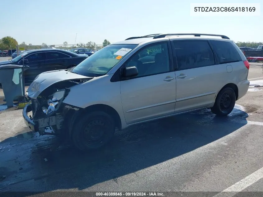 5TDZA23C86S418169 2006 Toyota Sienna Le