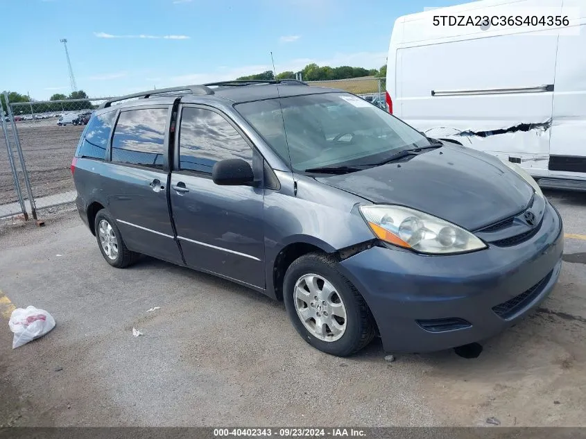 5TDZA23C36S404356 2006 Toyota Sienna Ce