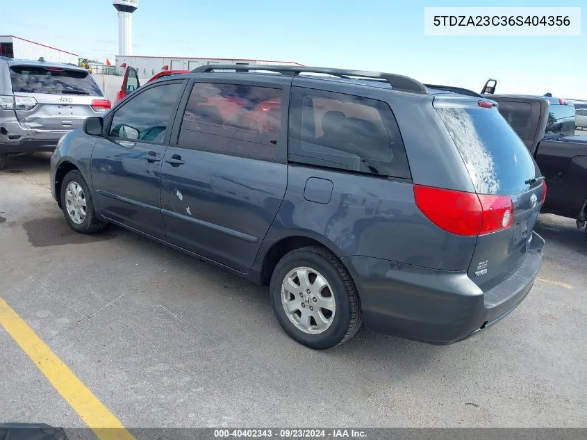 5TDZA23C36S404356 2006 Toyota Sienna Ce