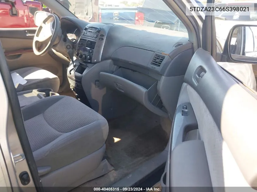 5TDZA23C66S398021 2006 Toyota Sienna Le