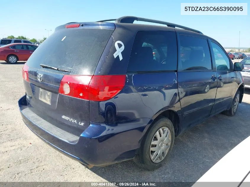 2006 Toyota Sienna Le VIN: 5TDZA23C66S390095 Lot: 40413387