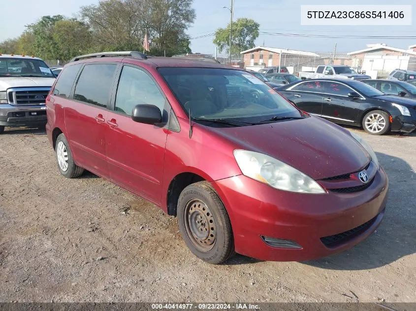 2006 Toyota Sienna Le VIN: 5TDZA23C86S541406 Lot: 40414977