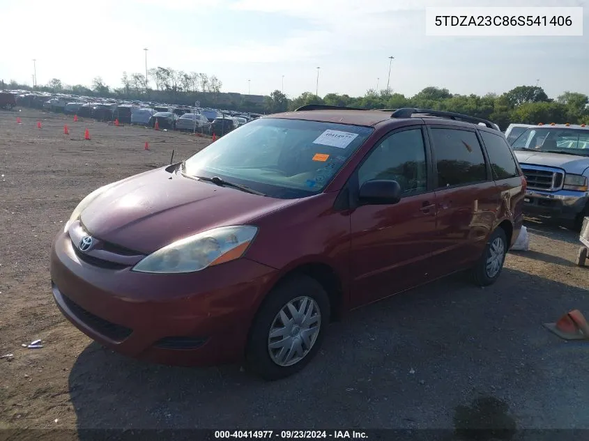 5TDZA23C86S541406 2006 Toyota Sienna Le