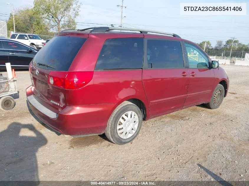 5TDZA23C86S541406 2006 Toyota Sienna Le