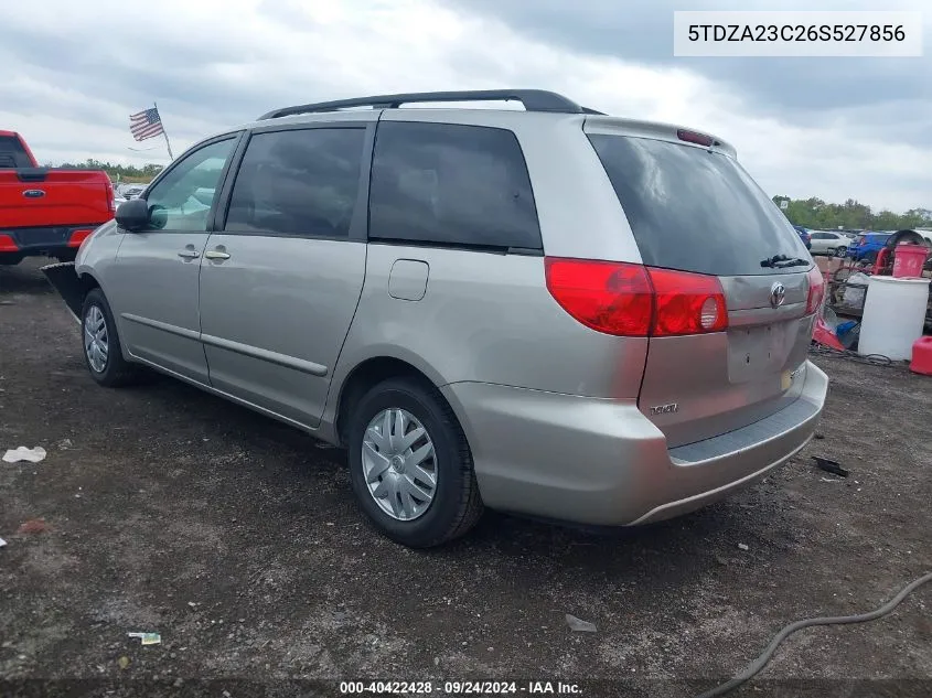 2006 Toyota Sienna Le VIN: 5TDZA23C26S527856 Lot: 40422428