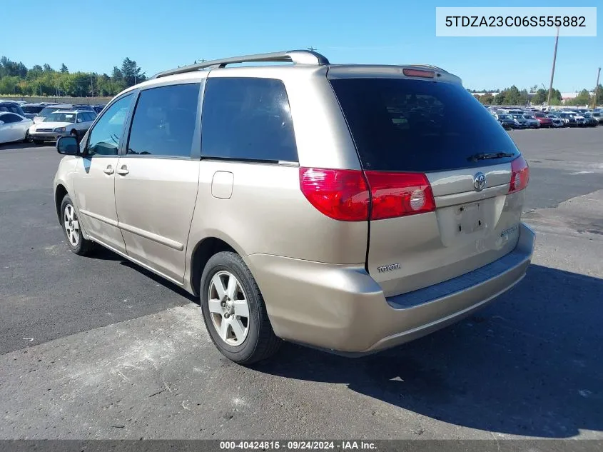 2006 Toyota Sienna Le VIN: 5TDZA23C06S555882 Lot: 40424815