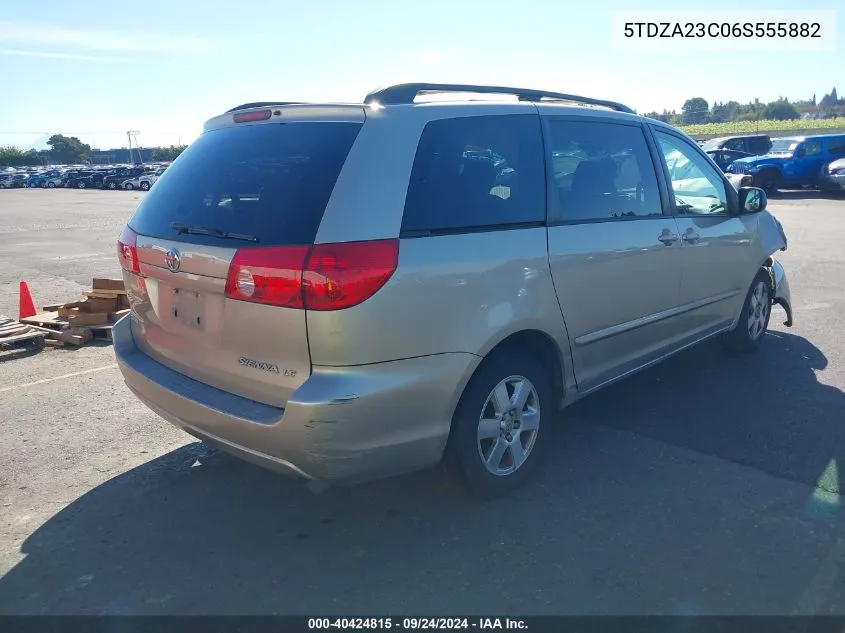 2006 Toyota Sienna Le VIN: 5TDZA23C06S555882 Lot: 40424815