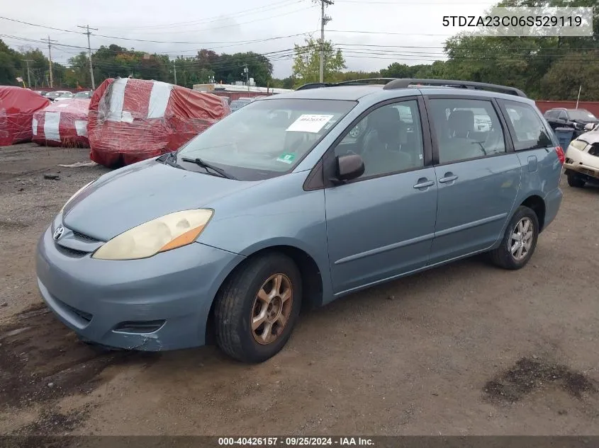 2006 Toyota Sienna Ce VIN: 5TDZA23C06S529119 Lot: 40426157