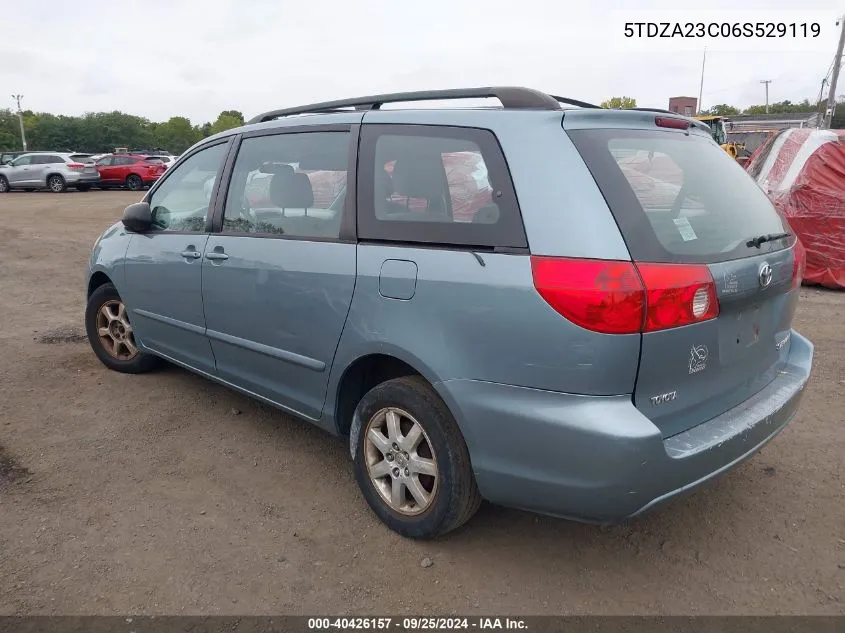 2006 Toyota Sienna Ce VIN: 5TDZA23C06S529119 Lot: 40426157