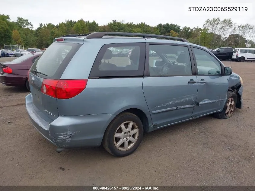 2006 Toyota Sienna Ce VIN: 5TDZA23C06S529119 Lot: 40426157