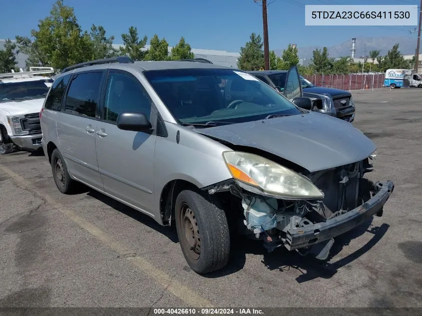 2006 Toyota Sienna Le VIN: 5TDZA23C66S411530 Lot: 40426610