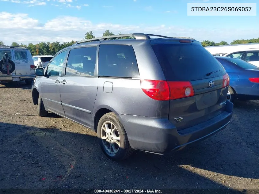 2006 Toyota Sienna Le VIN: 5TDBA23C26S069057 Lot: 40430241