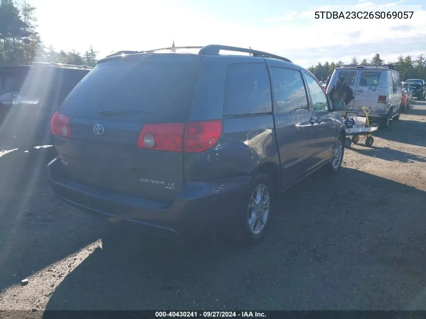 2006 Toyota Sienna Le VIN: 5TDBA23C26S069057 Lot: 40430241