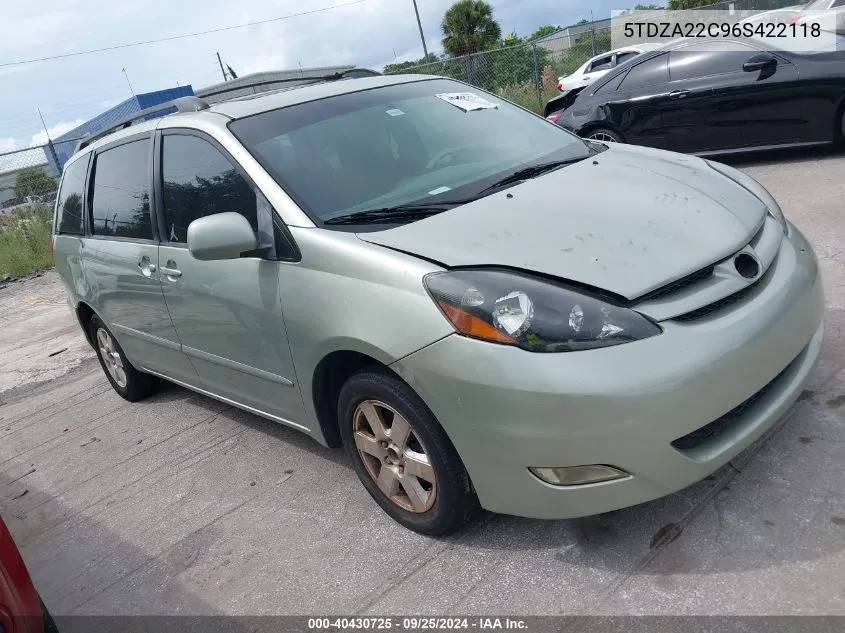 5TDZA22C96S422118 2006 Toyota Sienna Xle