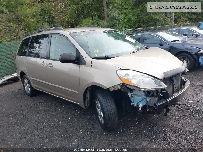 2006 Toyota Sienna Ce/Le VIN: 5TDZA23C96S396635 Lot: 40432483