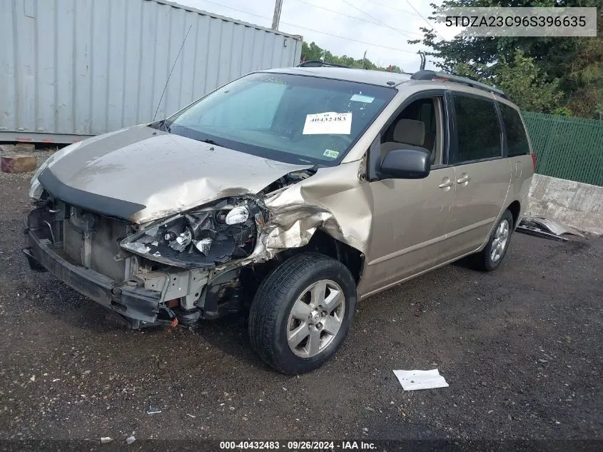 5TDZA23C96S396635 2006 Toyota Sienna Ce/Le