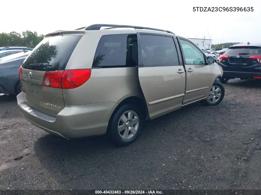 5TDZA23C96S396635 2006 Toyota Sienna Ce/Le