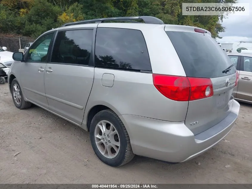 2006 Toyota Sienna Le VIN: 5TDBA23C66S067506 Lot: 40441954