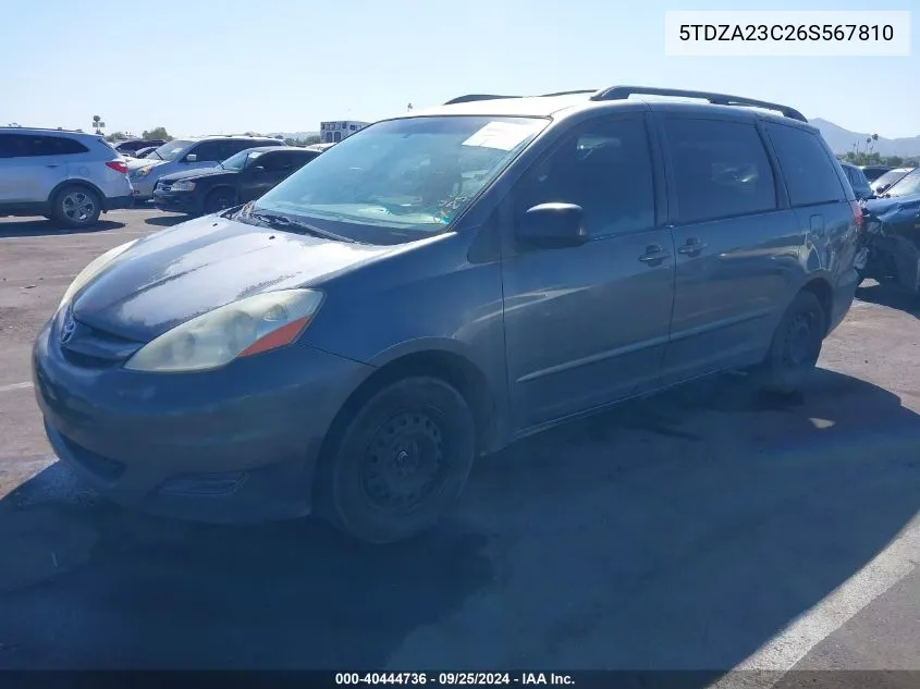 5TDZA23C26S567810 2006 Toyota Sienna Le