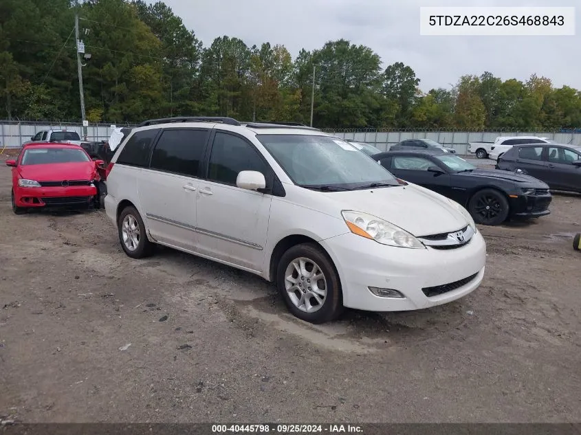 5TDZA22C26S468843 2006 Toyota Sienna Xle Limited