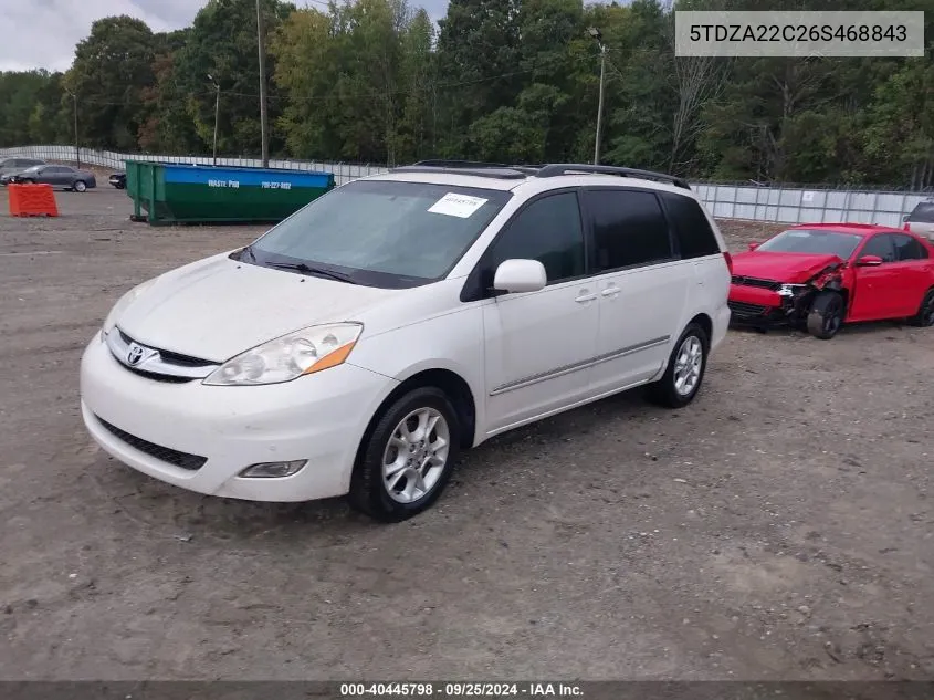 2006 Toyota Sienna Xle Limited VIN: 5TDZA22C26S468843 Lot: 40445798