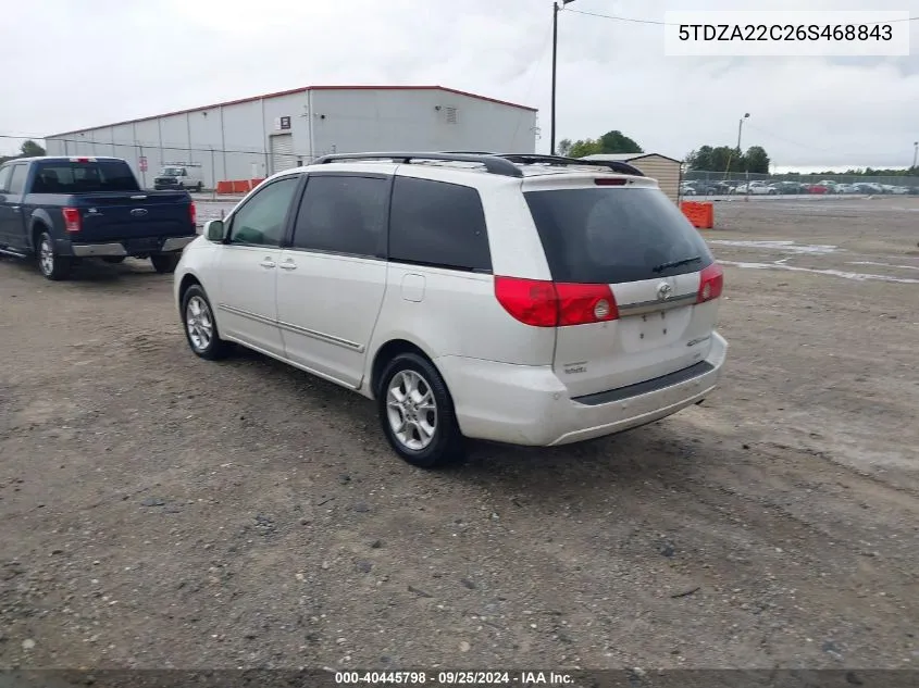 2006 Toyota Sienna Xle Limited VIN: 5TDZA22C26S468843 Lot: 40445798