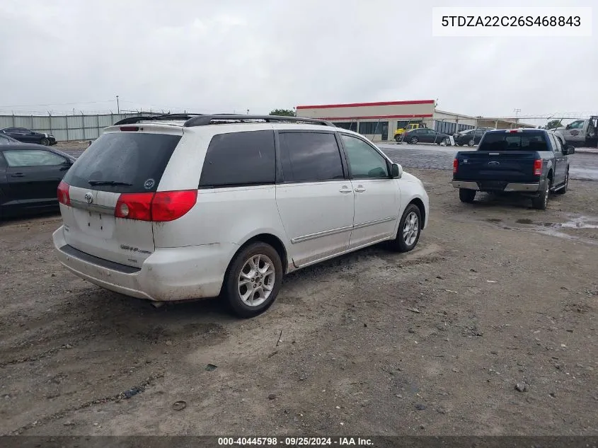 2006 Toyota Sienna Xle Limited VIN: 5TDZA22C26S468843 Lot: 40445798