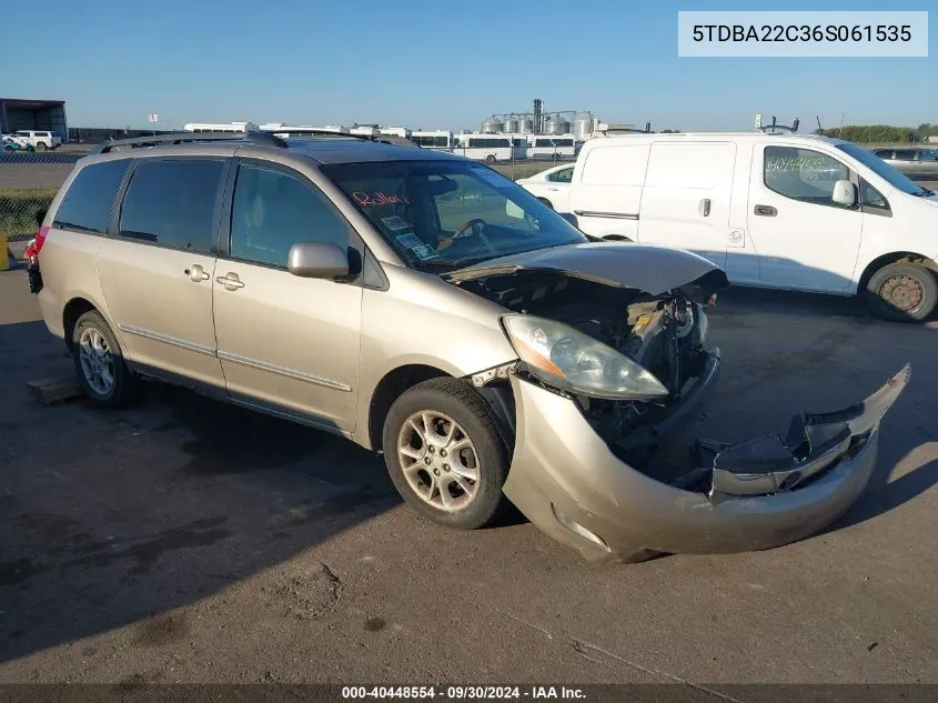 5TDBA22C36S061535 2006 Toyota Sienna Xle Limited