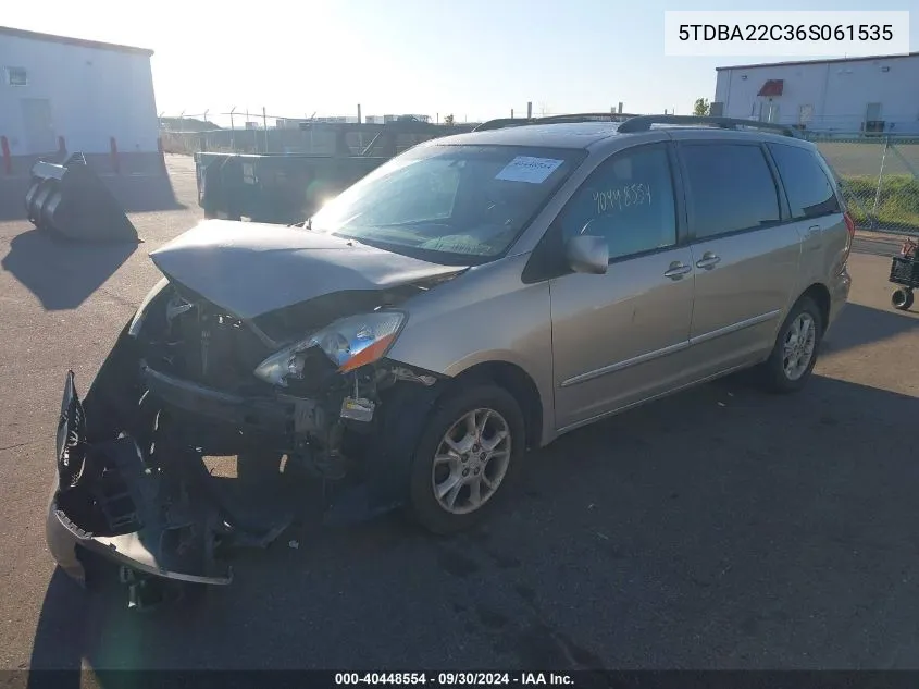 5TDBA22C36S061535 2006 Toyota Sienna Xle Limited