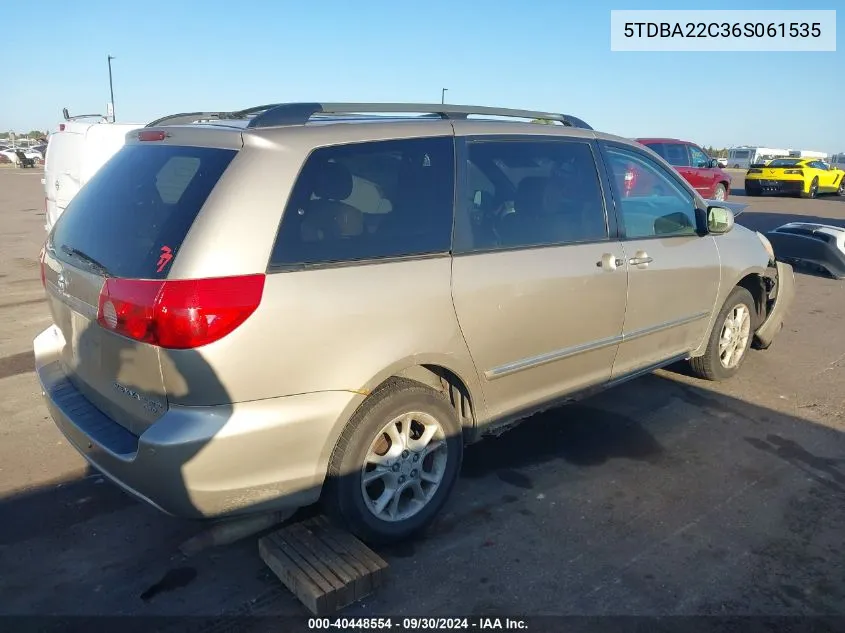 5TDBA22C36S061535 2006 Toyota Sienna Xle Limited