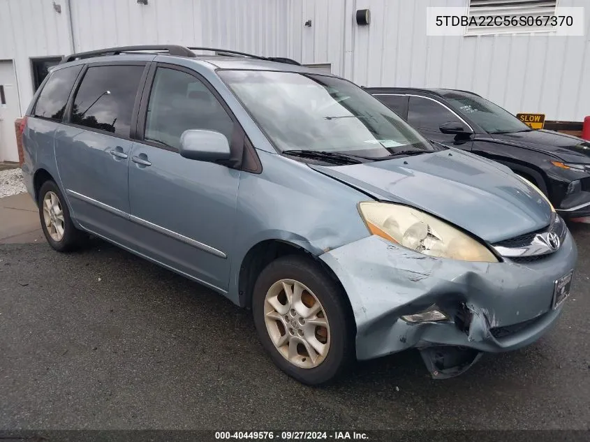 2006 Toyota Sienna Xle Limited VIN: 5TDBA22C56S067370 Lot: 40449576