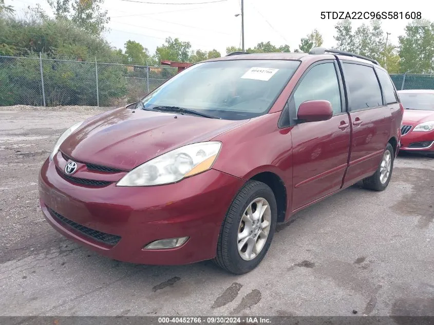 2006 Toyota Sienna Xle/Xle Limited VIN: 5TDZA22C96S581608 Lot: 40452766