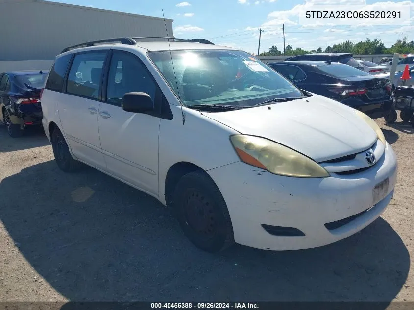 2006 Toyota Sienna Ce VIN: 5TDZA23C06S520291 Lot: 40455388