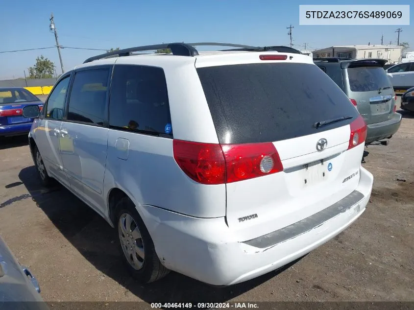 2006 Toyota Sienna Le VIN: 5TDZA23C76S489069 Lot: 40464149