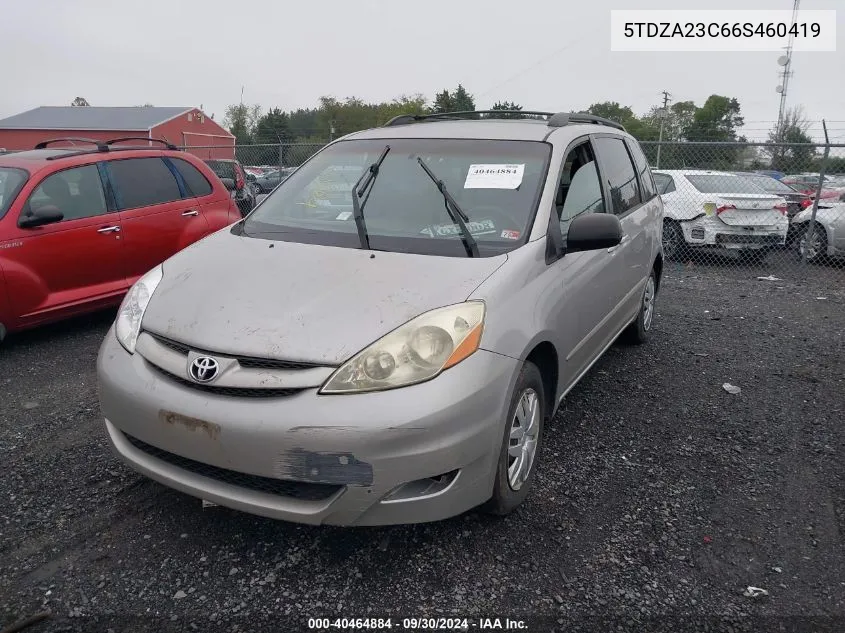 5TDZA23C66S460419 2006 Toyota Sienna Ce/Le