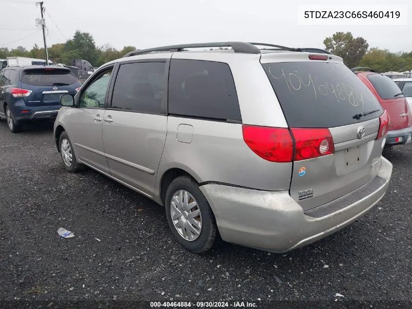 5TDZA23C66S460419 2006 Toyota Sienna Ce/Le