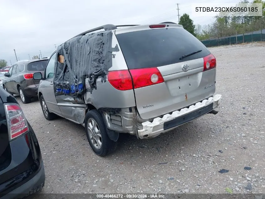 2006 Toyota Sienna Le VIN: 5TDBA23CX6S060185 Lot: 40466272