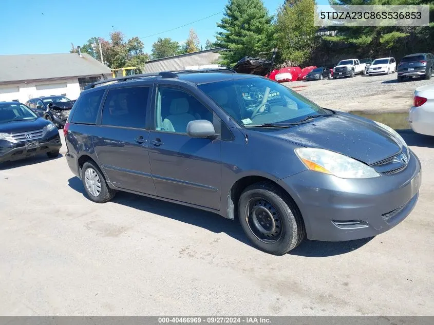 2006 Toyota Sienna Le VIN: 5TDZA23C86S536853 Lot: 40466969