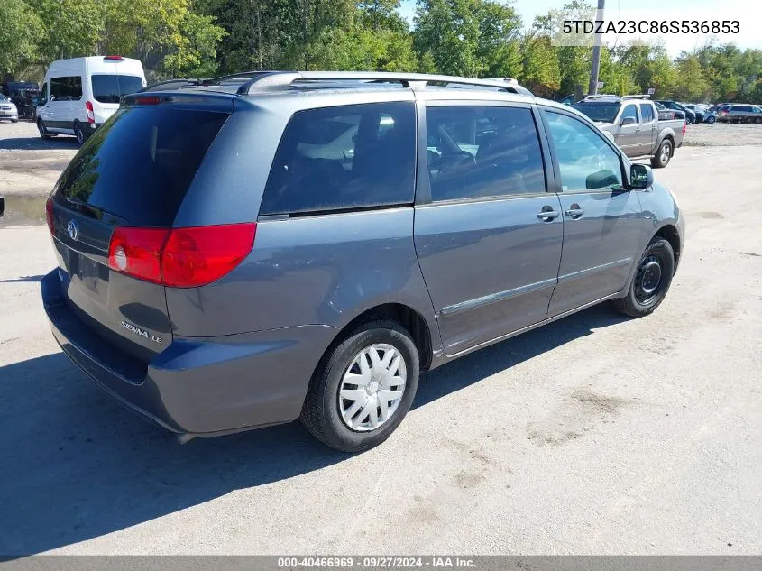 5TDZA23C86S536853 2006 Toyota Sienna Le