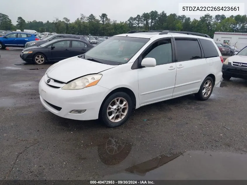 2006 Toyota Sienna Xle VIN: 5TDZA22C26S423661 Lot: 40472953