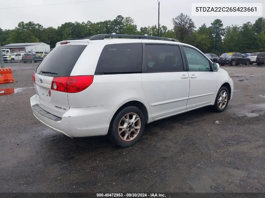 2006 Toyota Sienna Xle VIN: 5TDZA22C26S423661 Lot: 40472953