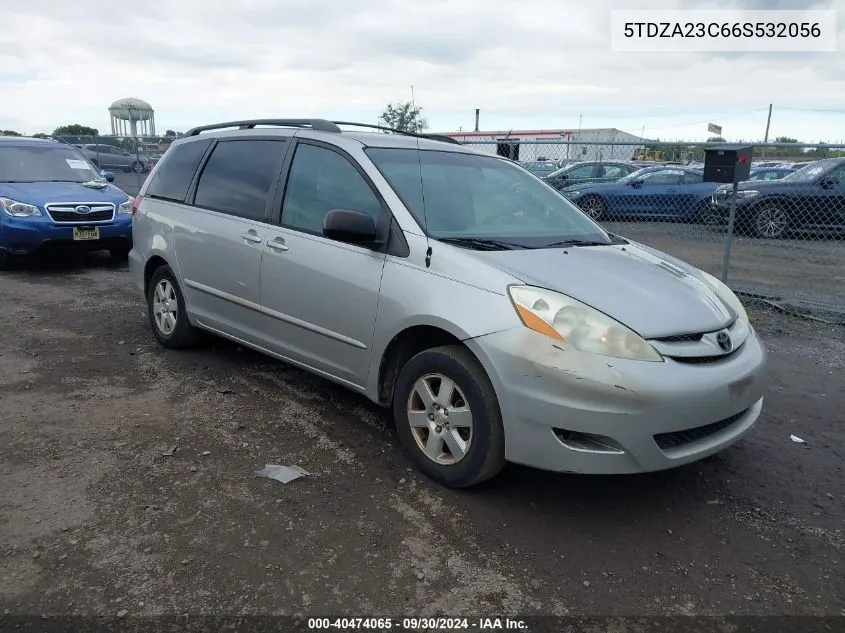 2006 Toyota Sienna Le VIN: 5TDZA23C66S532056 Lot: 40474065