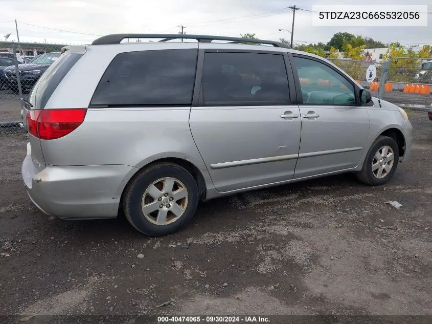 2006 Toyota Sienna Le VIN: 5TDZA23C66S532056 Lot: 40474065